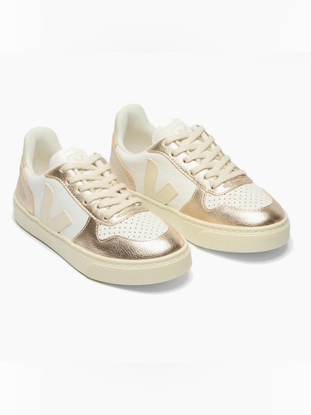 Veja Kids V-10 Metallic Sneakers